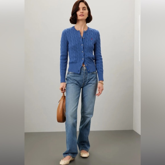 Polo Ralph Lauren Cable Knit Long Sleeve Cardigan, RTR - Picture 2 of 8